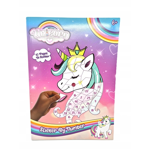 WYKLEJANIE PO NUMERACH NAKLEJKI HORSE FRIENDS SUPER UNIKORN DLA DZIECI