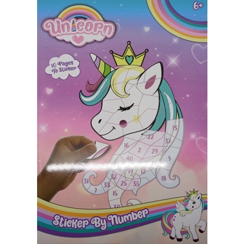 WYKLEJANIE PO NUMERACH NAKLEJKI HORSE FRIENDS SUPER UNIKORN DLA DZIECI