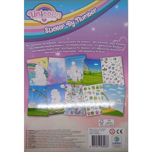 WYKLEJANIE PO NUMERACH NAKLEJKI HORSE FRIENDS SUPER UNIKORN DLA DZIECI