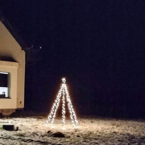 Choinka sztuczna Metalowa BIG XXL 250 cm Timer Białe Ciepłe Światło 500 LED