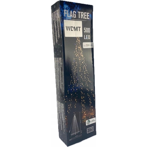 Choinka sztuczna Metalowa BIG XXL 250 cm Timer Białe Ciepłe Światło 500 LED