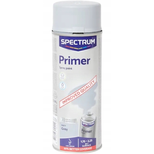 Szybkoschący podkład akrylowy uniwersalny w sprayu szary mat primer 400ml