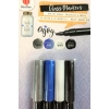 Markery do szkła na bazie wody silver blue white black DecoTime 4 sztuki