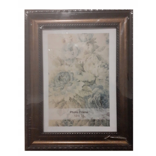 RAMKA NA ZDJĘCIA 18 x 23 CM Z OZDOBNĄ BRĄZOWĄ RAMKĄ W STYLU GLAMOUR PIĘKNA