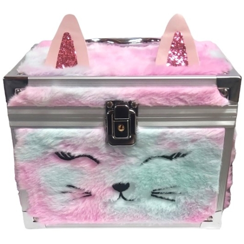 Kosmetyczka pluszowa Selfie Girls z lusterkiem z 4 akcesoriami na prezent 1