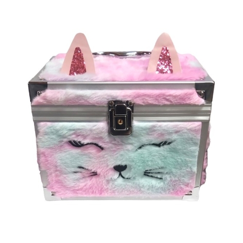 Kosmetyczka pluszowa Selfie Girls z lusterkiem z 4 akcesoriami na prezent 7