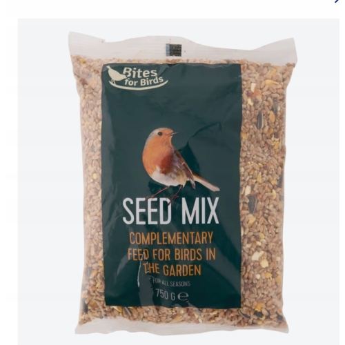Mieszanka nasion dla ptaków mieszkających w ogrodzie Bites for Birds 0,75kg