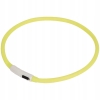 Obroża LED dla psa kota z możliwością wielokrotnego ładowania usb żółta