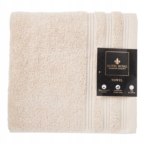 Ręcznik kąpielowy Hotel Royal 70x140 cm 550 GSM 100 % bawełna Frotte Beżowy