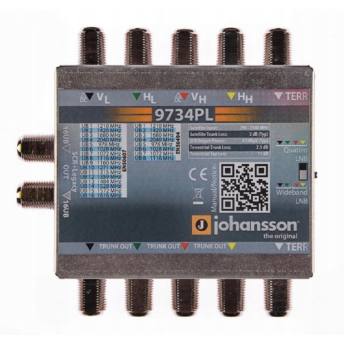 Multiswitch Unicable Wideband dSCR II 5/2 7 wyjść firma Johansson 9734PL