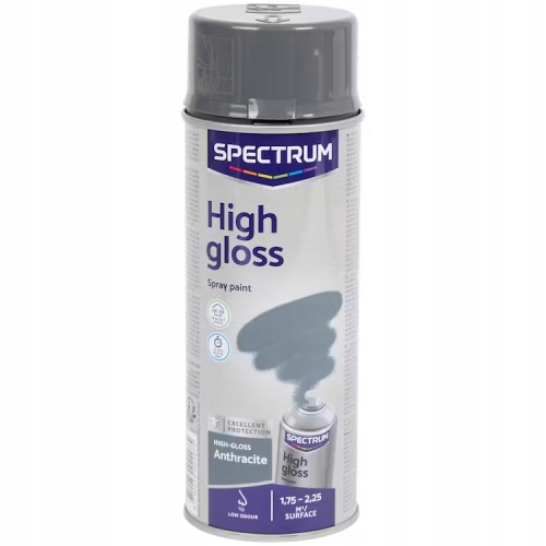 Szybkoschnący lakier akrylowy farba w spray uniwersalna Atracyt gloss 400ml