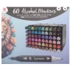 Markery Alkoholowe TWIN dwustronne DecoTime 60 sztuk BOX MIX KOLORÓW 51-0