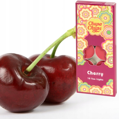 PODGRZEWACZE ZAPACHOWE CHUPA CHUPS TEA LIGHTS MEGA ZESTAW 10 SZTUK CHERRY