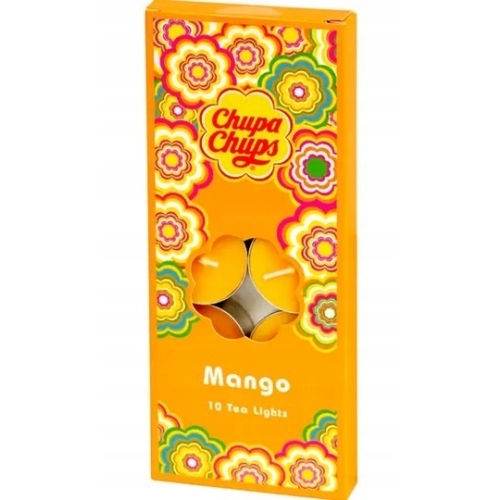 PODGRZEWACZE TEA LIGHTS ZAPACHOWE CHUPA CHUPS ZESTAW 10 SZTUK MANGO