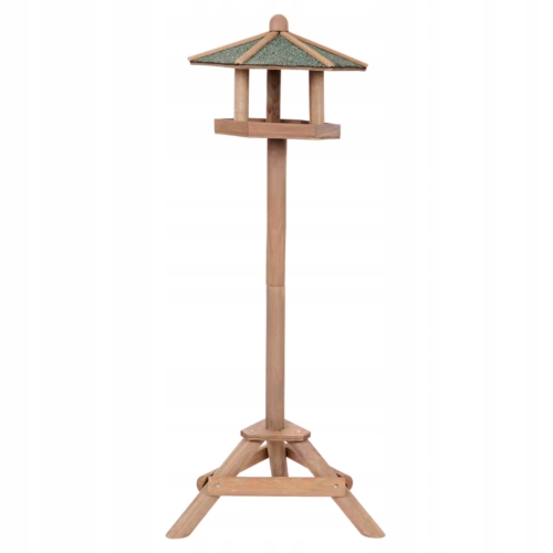 Karmnik Drewniany Domek dla ptaków na stojaku wysoki 105 cm Bites for Birds