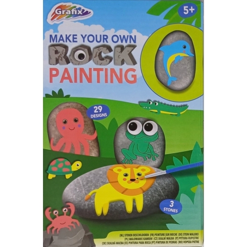 KAMIENIE DO MALOWANIA ZESTAW KREATYWNY brokat farbki naklejki ROCK PAINTING
