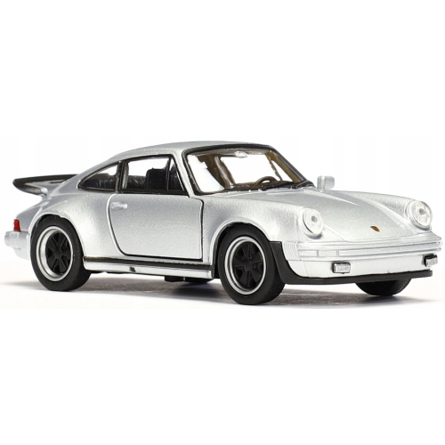 Porsche 911 Turbo kolekcjonerski model samochodu resorak welly 1;34 srebrny