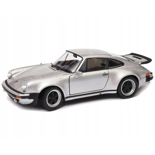 Porsche 911 Turbo kolekcjonerski model samochodu resorak welly 1;34 srebrny