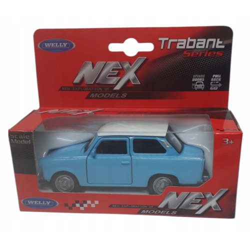 Trabant 601 metalowy kolekcjonerski model samochodu resorak welly 1;34 B