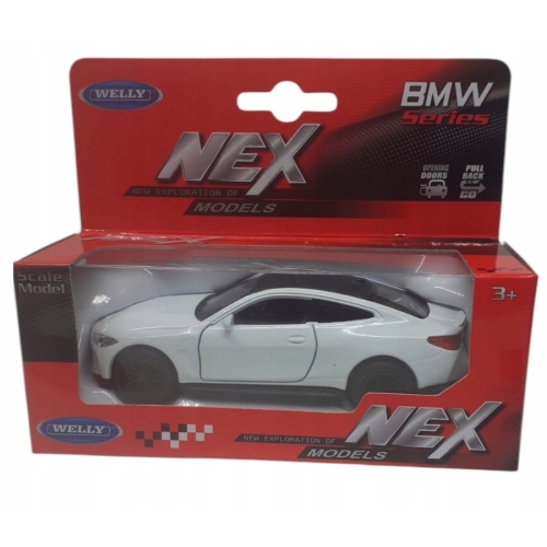 BMW M4 Motorsport METALOWY MODEL SAMOCHODU KOLEKCJONERSKI 1;34 biały