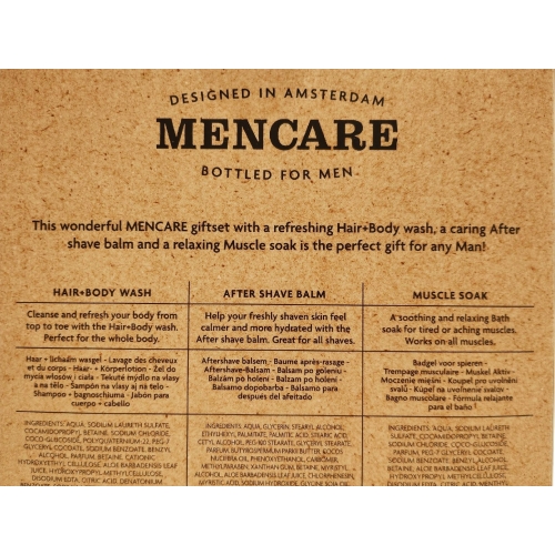 Zestaw podarunkowy do pielęgnacji Mencare Bottled dla faceta 3 butelki SET
