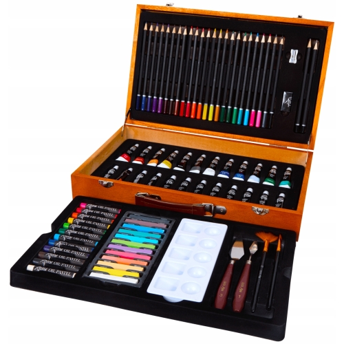 Zestaw na Prezent dla Młodego Artysty Malarza Plastyka Duża Walizka 82 elem