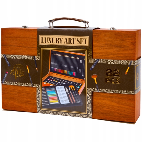Zestaw na Prezent dla Młodego Artysty Malarza Plastyka Duża Walizka 82 elem