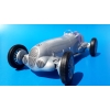 MERCEDES-BENZ W125 1937 METALOWY MODEL SAMOCHODU RESORAK WELLY 1:24 SREBRNY