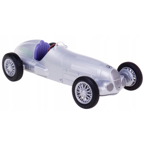 MERCEDES-BENZ W125 1937 METALOWY MODEL SAMOCHODU RESORAK WELLY 1:24 SREBRNY