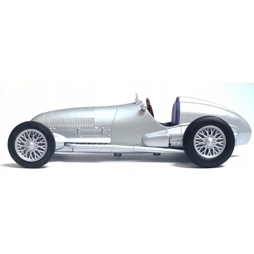 MERCEDES-BENZ W125 1937 METALOWY MODEL SAMOCHODU RESORAK WELLY 1:24 SREBRNY