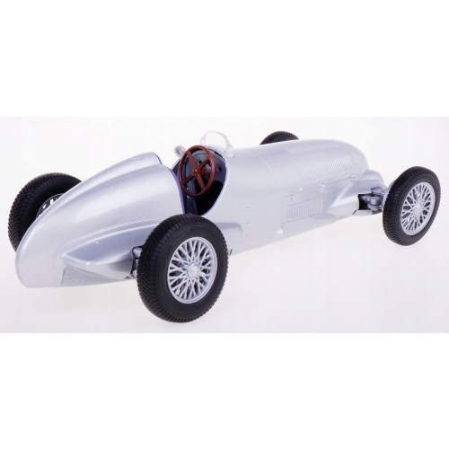 MERCEDES-BENZ W125 1937 METALOWY MODEL SAMOCHODU RESORAK WELLY 1:24 SREBRNY