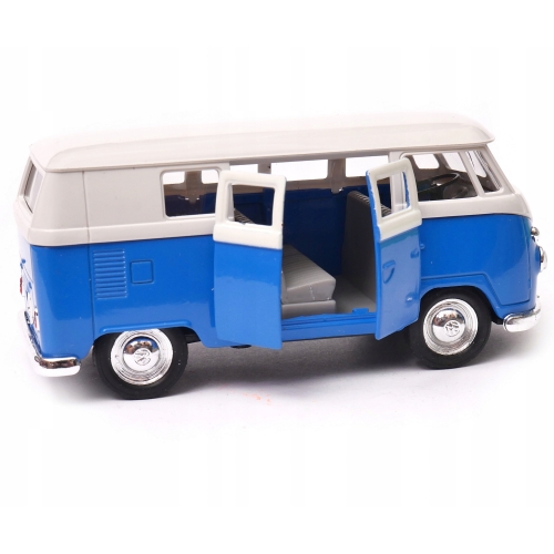 Volkswagen 1962 Classical Bus KOLEKCJONERSKI METALOWY MODEL WELLY 1.34 blue