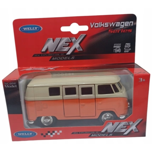 VOLKSWAGEN HIPIS BUS T1 1963 KOLEKCJONERSKI MODEL SAMOCHODU WELLY 1:34