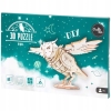 DREWNIANE PUZZLE 3D MAGICZNA SOWA 64 ELEMENTY ZRÓB TO SAM DIY 30x20x12 CM