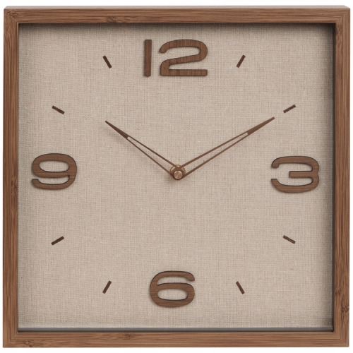 ZEGAR ŚCIENNY BAMBUSOWY NATURALNY MATERIAŁOWY HOME ACCENTS 29x29x4,5 CM