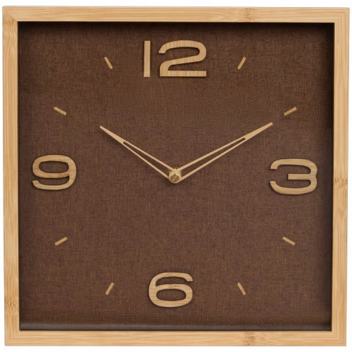 ZEGAR ŚCIENNY BAMBUSOWY NATURALNY MATERIAŁOWY HOME ACCENTS 29x29x4,5 CM