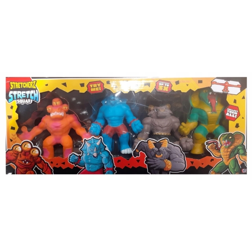 ZESTAW 4 SZTUK ROZCIĄGLIWYCH FIGUREK BRYGADA STRECH SQUAD KOLEKCJA 713