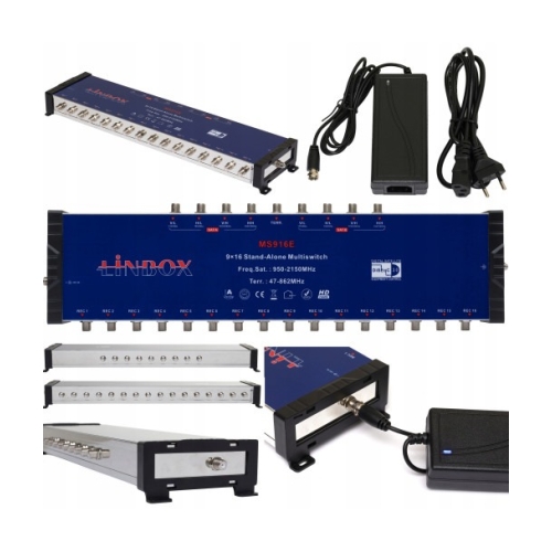 MULTISWITCH LINBOX 9/16 z pasywnym torem TV naziemnej
