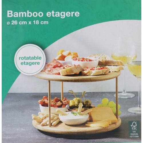 Etażerka Patera na ciasto ciasteczka Porcelanowa Dwupoziomowa New Bone