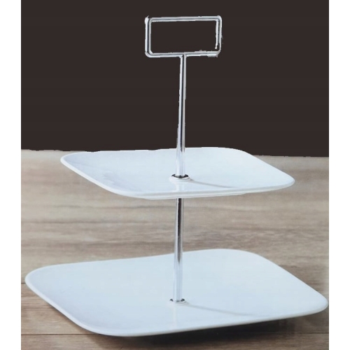 Etażerka Patera na ciasto ciasteczka Porcelanowa Dwupoziomowa New Bone