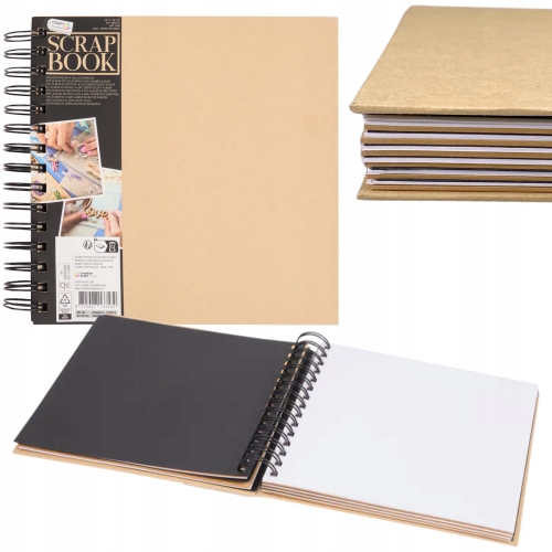 Album do Wyklejania scrapbooking 60 kartek 3 kolory SCRAP BOOK 20 x 20 cm