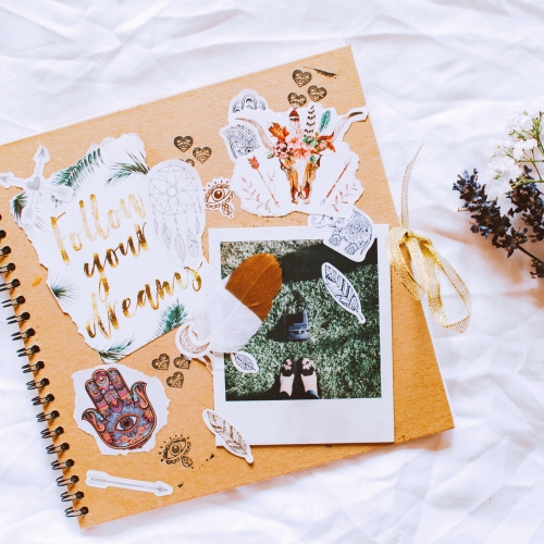 Album do Wyklejania scrapbooking 60 kartek 3 kolory SCRAP BOOK 20 x 20 cm