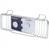 PÓŁKA ŁAZIENKOWA NA PRZYSSAWKI POD PRYSZNIC PROSTOKĄT METALOWA 34 x 11,5 CM