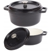 GARNEK ŻAROODPORNY BRYTFANA Z RĄCZKAMI i POKRYWĄ DUŻY 24 CM 3.5 L SOLA