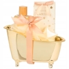 Zestaw upominkowy SPA 4 kosmetyki do kąpieli zapach Vanilla w złotej wannie