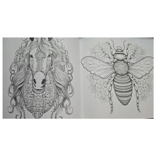 ANTYSTRESOWA EKSLUZYWNA KOLOROWANKA KSIĄŻKA ANIMALS 140GSM 128 STRON WILK