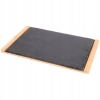 Deska do serwowania naturalny kamień łupek podstawa bambus 35 x 20 x 1,5 cm