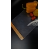 Deska do serwowania naturalny kamień łupek podstawa bambus 35 x 20 x 1,5 cm