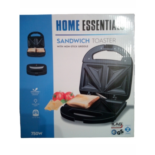 Opiekacz do kanapek Toster Sandwich Home Essentials 750W CZARNY ST-126768