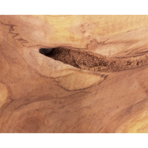DREWNIANA Deska TEKOWA do krojenia serwowania plaster drewna naturalny 24cm
